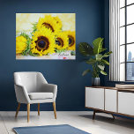 Yellow Sunflowers Wood Wall Art<br><div class="desc">Gorgeous wall art with sunflowers, a beautiful addition to any room in your home!</div>
