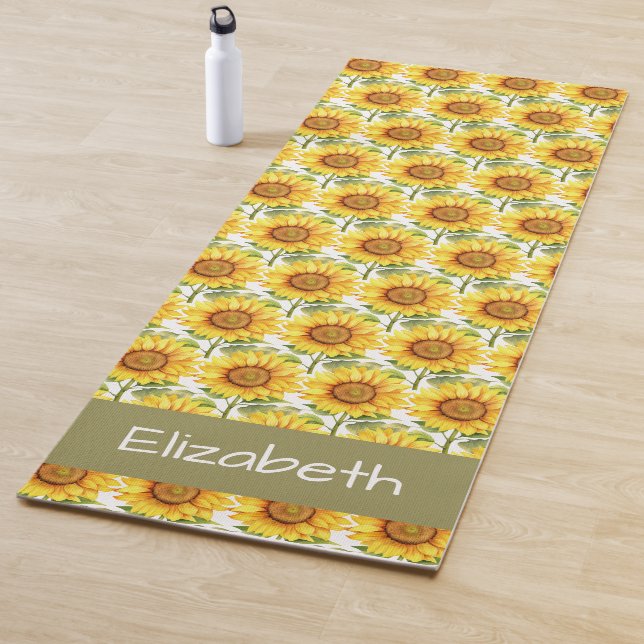 Yellow Sunflowers Yoga Mat (In Situ)
