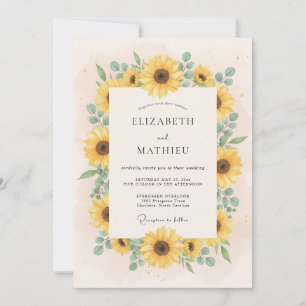 Yellow Sunny Country Wedding Invitation