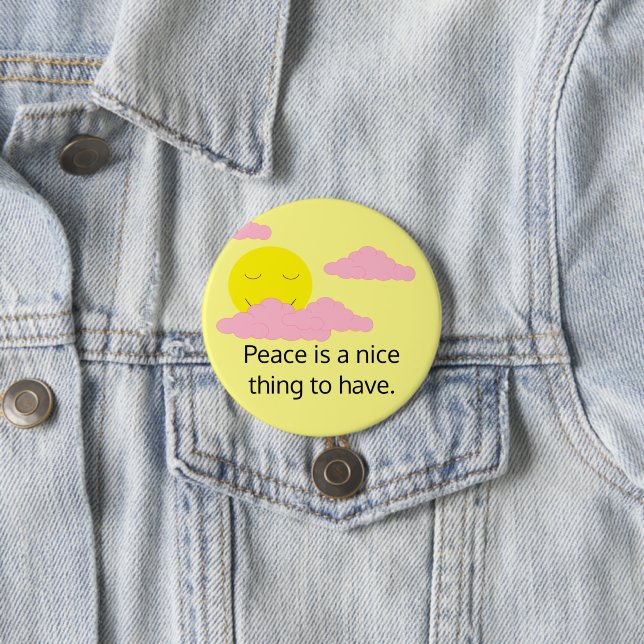 Yellow Sunrise with Pink Clouds 7.5 Cm Round Badge (In Situ)