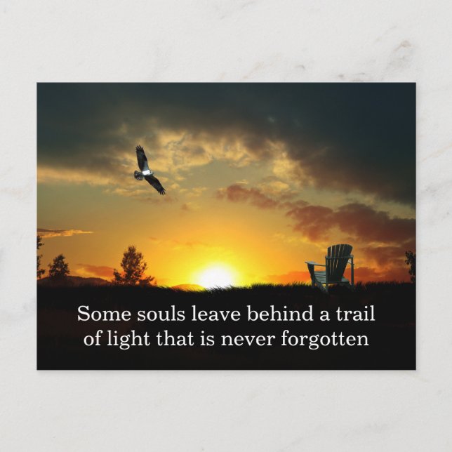 Yellow Sunset Grassy Meadow Sympathy Postcard (Front)