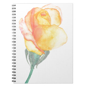 Yellow Sunset Rose Notebook