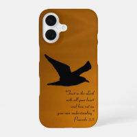 Yellow Sunset Sky Bird in Flight Faith Bible Verse