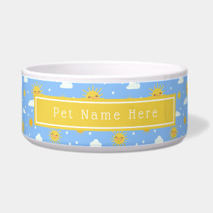 Yellow Sunshine And Clouds Pattern Personalised