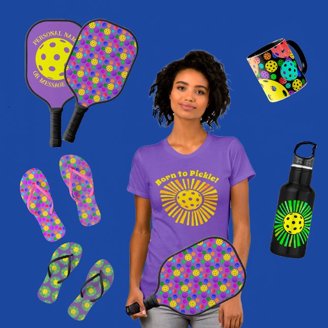 Yellow Sunshine Pickleball Team T-Shirt (Lots more to see!)