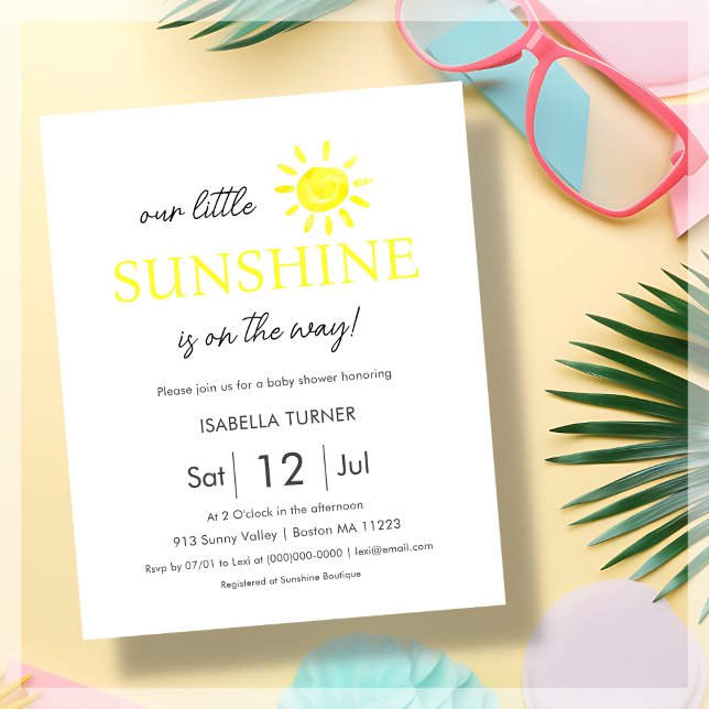 Yellow Sunshine | Summer Baby Shower Invitation (Creator Uploaded)