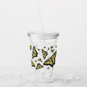 Yellow Swallowtail Butterflies  Acrylic Tumbler
