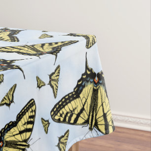 Yellow Swallowtail Butterflies Blue Sky Small Tablecloth