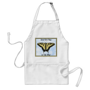 Yellow Swallowtail Butterfly Blue Sky Personalised Standard Apron