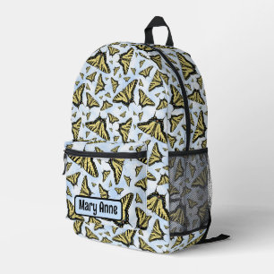 Yellow Swallowtail Butterfly Pattern Personalised Printed Backpack