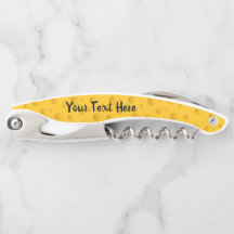 Yellow swiss cheese corkscrew wine opener gift