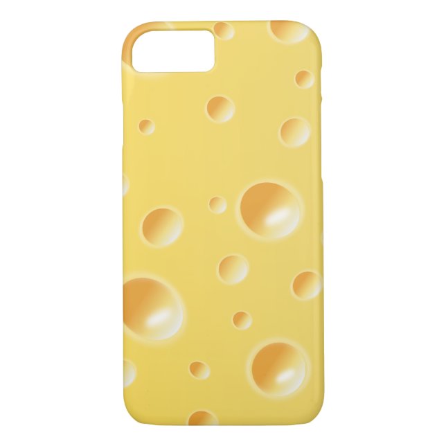 Yellow Swiss Cheese Slice Texture iPhone 7 case (Back)