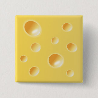 Yellow Swiss Cheese Texture 15 Cm Square Badge