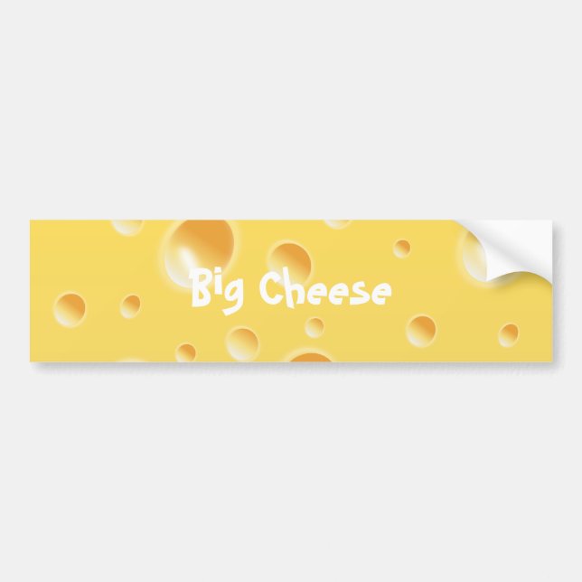 Yellow Swiss Cheese Texture Bumper Sticker (Front)