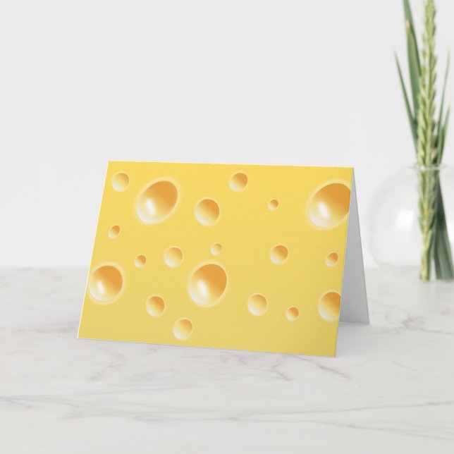 Yellow Swiss Cheese Texture Card (Front)