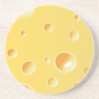 Yellow Swiss Cheese Texture Coaster