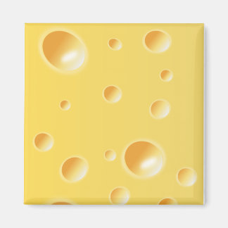 Yellow Swiss Cheese Texture Magnet
