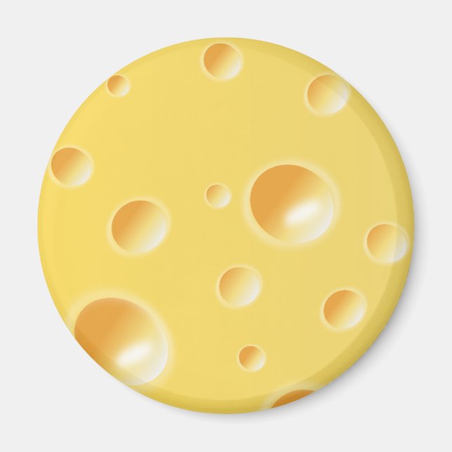 Yellow Swiss Cheese Texture Magnet (Front)