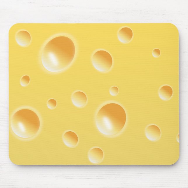 Yellow Swiss Cheese Texture Mouse Pad (Front)