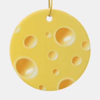 Yellow Swiss Cheese Texture Ornament