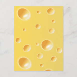 Yellow Swiss Cheese Texture Postcard