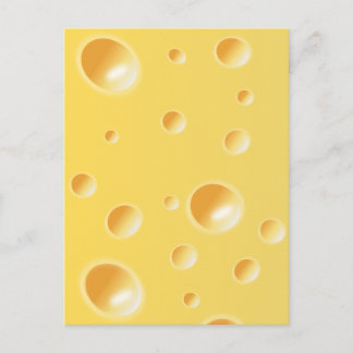 Yellow Swiss Cheese Texture Postcard