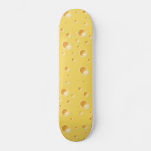 Yellow Swiss Cheese Texture skateboard