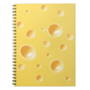 Yellow Swiss Cheese Texture Spiral Notebook