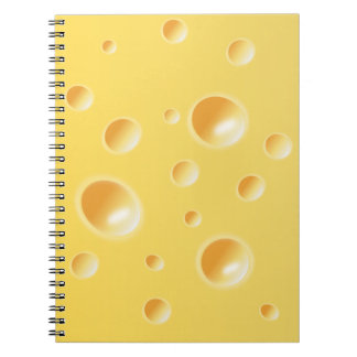 Yellow Swiss Cheese Texture Spiral Notebook