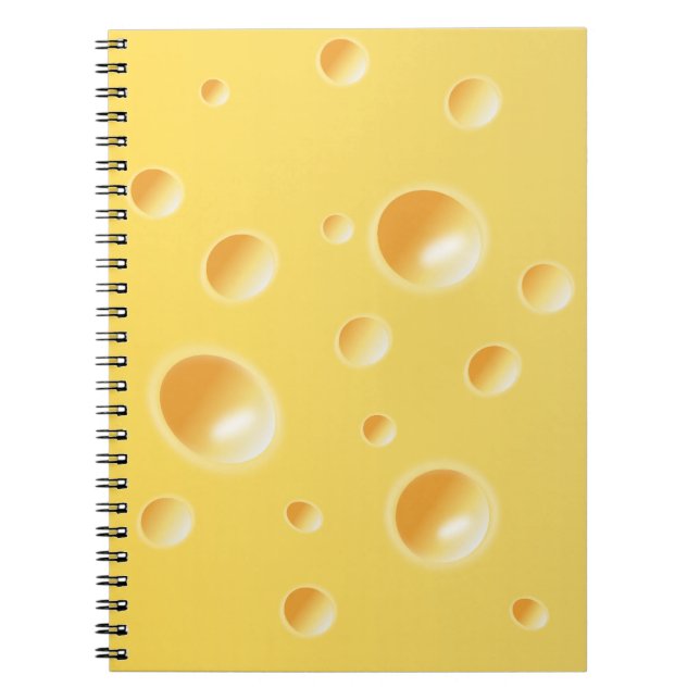 Yellow Swiss Cheese Texture Spiral Notebook (Front)