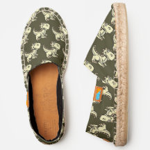 Yellow T Rex Dinosaur Canvas Afridrilles Shoes