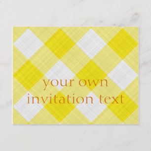 yellow table cloth invitation