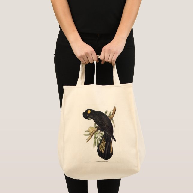 Yellow-tailed Black Cockatoo by Gould Tote Bag (Front (Product))