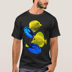 Yellow Tang Blue Tang Saltwater Reef Aquarium Fish T-Shirt