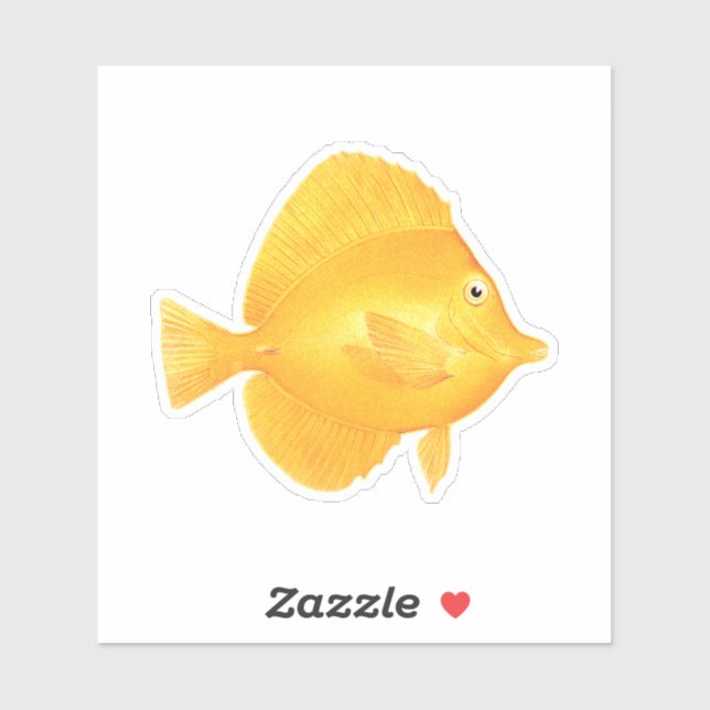 Yellow Tang Fish (Sheet)