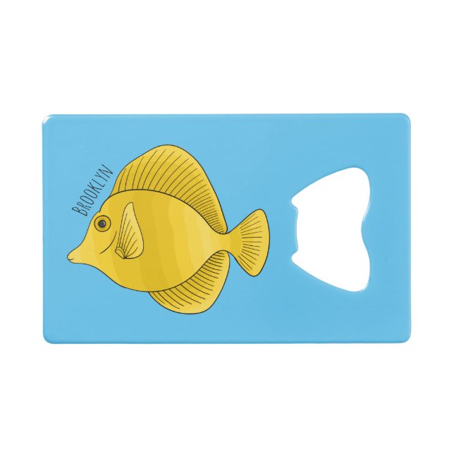 Yellow tang fish cartoon illustration  (Front (Horizontal))