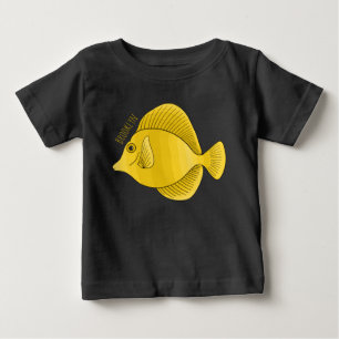 Yellow tang fish cartoon illustration baby T-Shirt