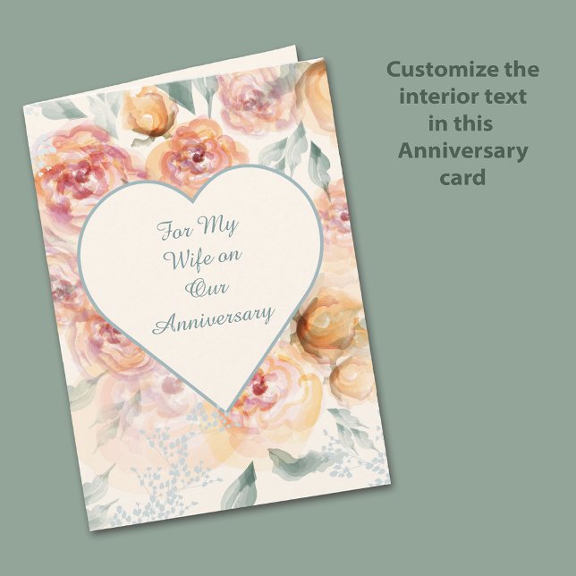 Yellow, Tangerine and Cream Roses Anniversary Card (Creator Uploaded)