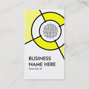 yellow target logo business card