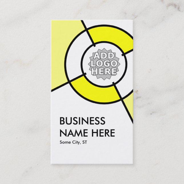 yellow target logo business card (Front)