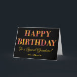 Yellow Tartan on Black Birthday for Grandson Card<br><div class="desc">A chic Birthday Card for a Grandson,  with Happy Birthday in red and yellow tartan lettering on a black background. This digital design is part of the Posh & Painterly 'Rangoli Collection'.</div>