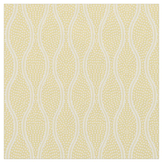 Yellow Tatewaku Same Komon (large scale) Fabric (Close Up)