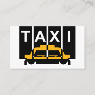 Yellow Taxi Cab Black Stripes Business Card