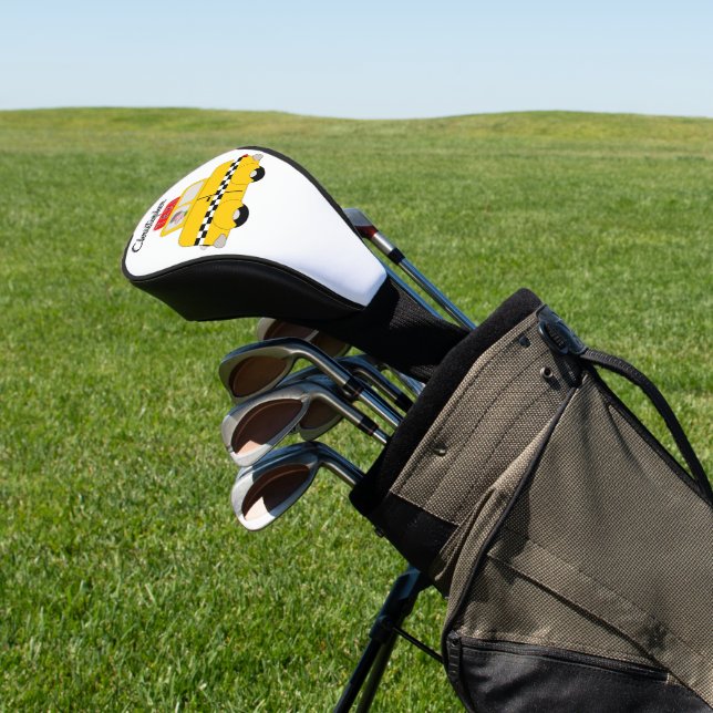 Yellow Taxi Design Golf Head Cover (In Situ)