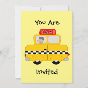 Yellow Taxi Design Invitation
