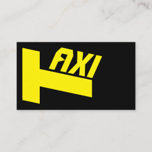 Yellow TAXI for professional taxi driver cabdriver Business Card
