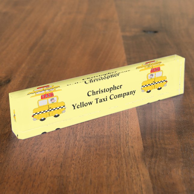 Yellow Taxi Nameplate (Side)