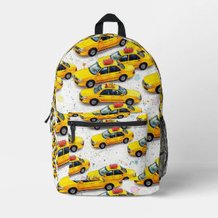Yellow Taxi Print Cut Sew Bag