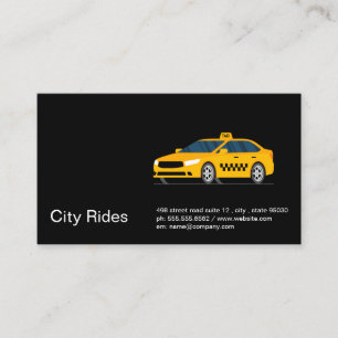 Yellow Taxicab   Transport Services Business Card