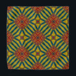 Yellow Teal & Red Abstract Print Ethnic Geometric Bandana<br><div class="desc">This colourful,  trendy tribal inspired geometric print will add a stylish and authentic touch to your outfit.</div>